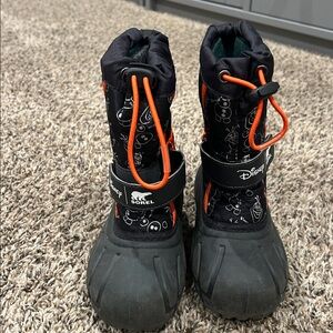Sorel Black and Orange Disney Boots